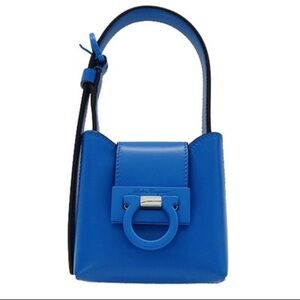 Salvatore Ferragamo Blue Mini Bag with Metallic Closure